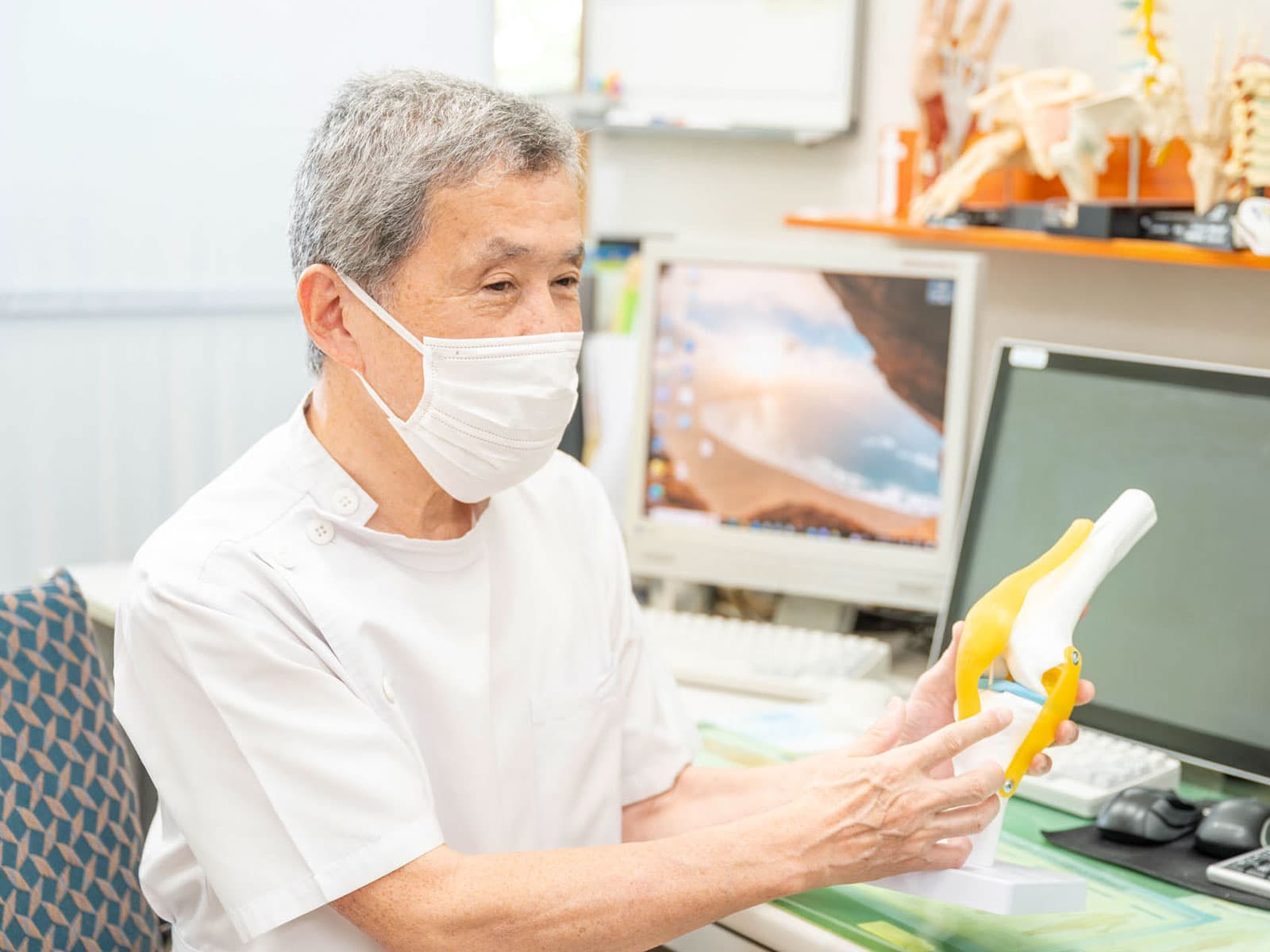 院長が骨の説明をする